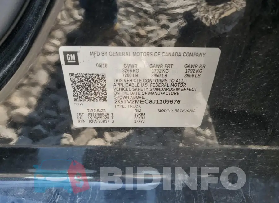 2GTV2MEC8J1109676 Photo# 13