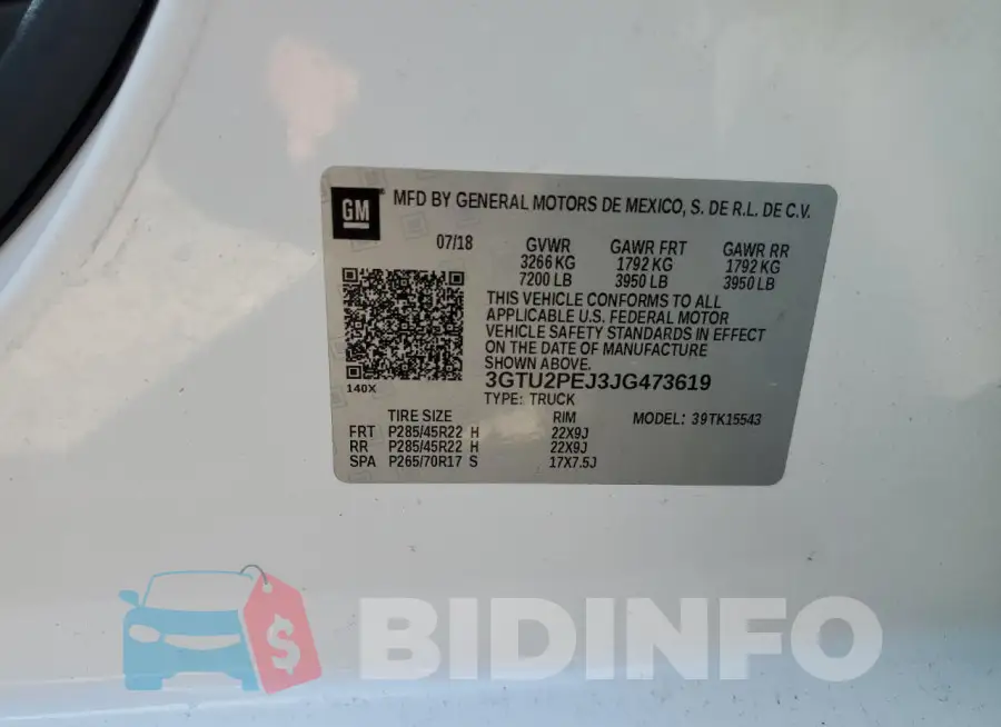3GTU2PEJ3JG473619 Photo# 12