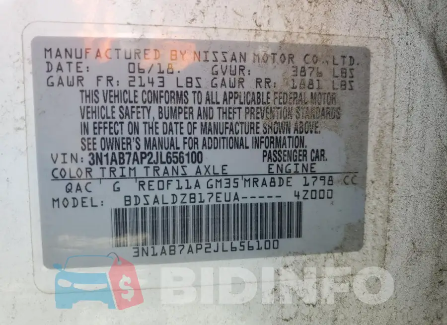 3N1AB7AP2JL656100 Photo# 12