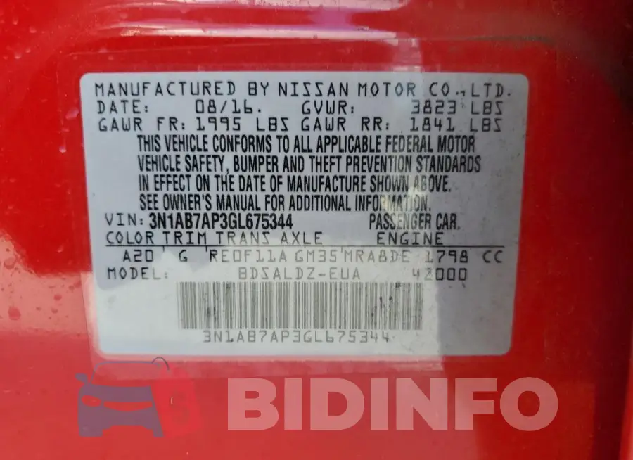 3N1AB7AP3GL675344 Photo# 12