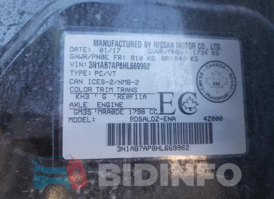 3N1AB7AP8HL669962 Photo# 12