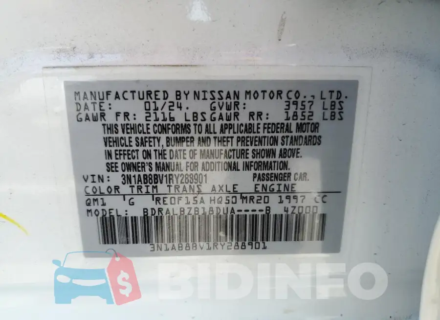 3N1AB8BV1RY288901 Photo# 12
