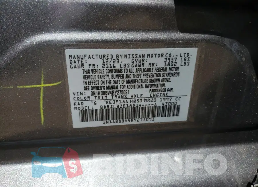 3N1AB8BV4RY275091 Photo# 12