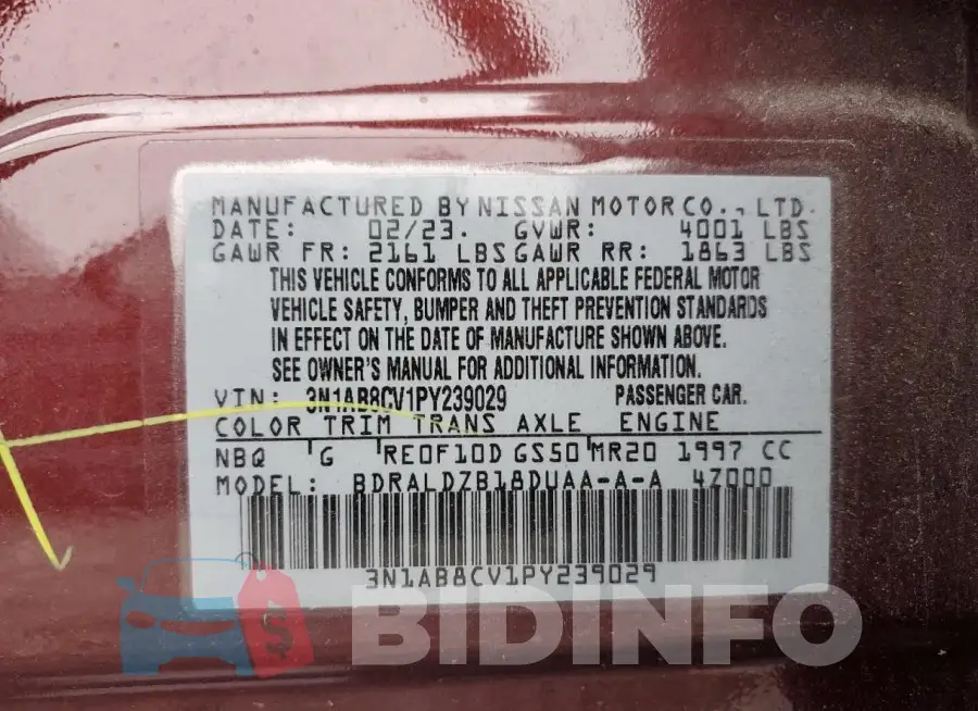 3N1AB8CV1PY239029 Photo# 12