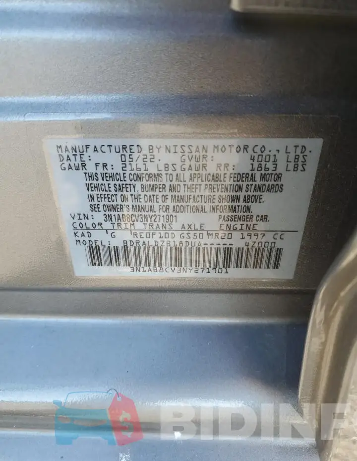3N1AB8CV3NY271901 Photo# 12
