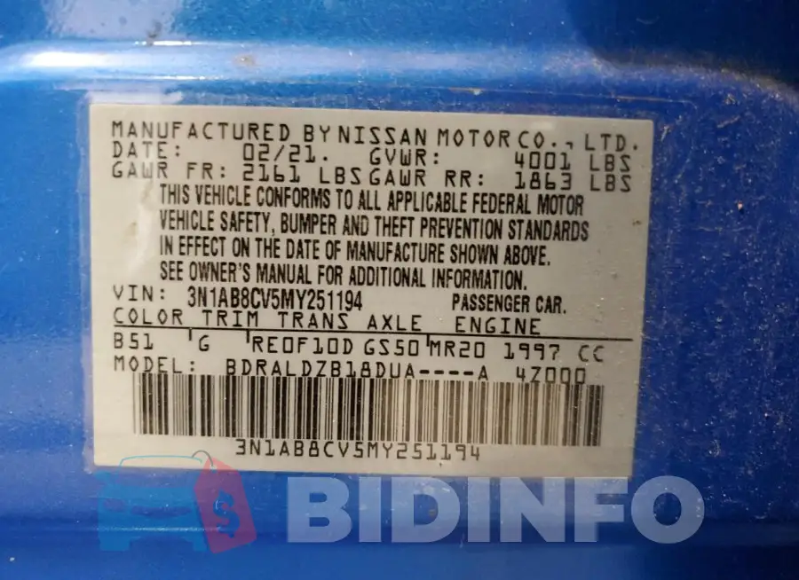 3N1AB8CV5MY251194 Photo# 12