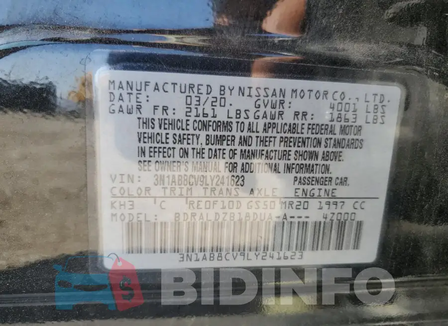 3N1AB8CV9LY241623 Photo# 13