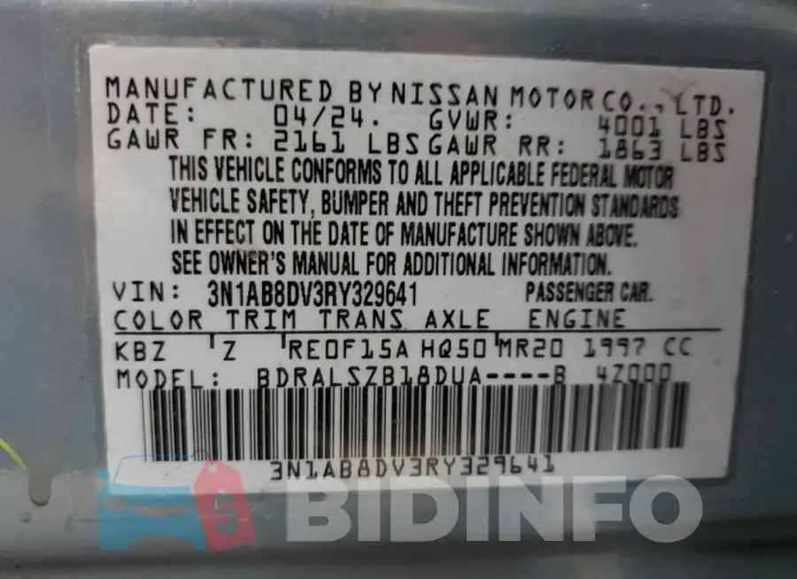 3N1AB8DV3RY329641 Photo# 12