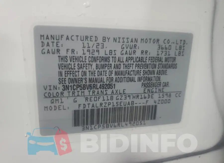 3N1CP5BV6RL492051 Photo# 13