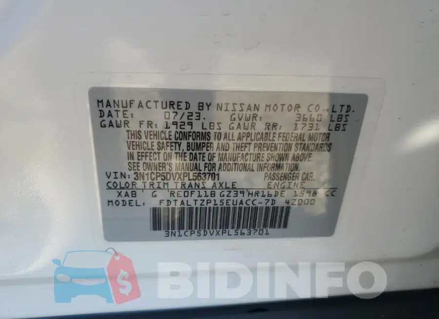 3N1CP5DVXPL563701 Photo# 12