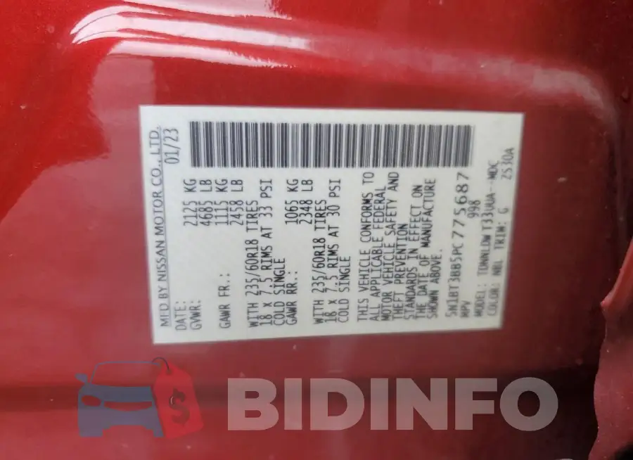 5N1BT3BB5PC775687 Photo# 13