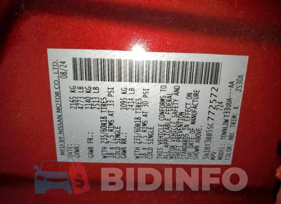 5N1BT3BB5SC772572 Photo# 13