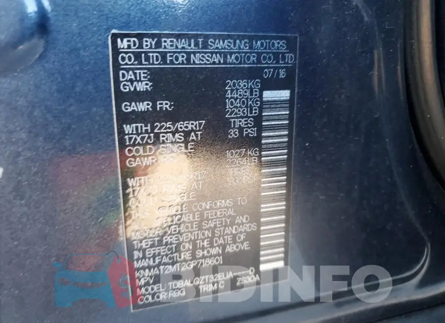 KNMAT2MT2GP718601 Photo# 13