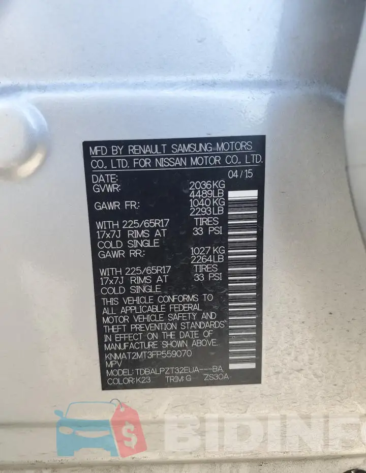 KNMAT2MT3FP559070 Photo# 14