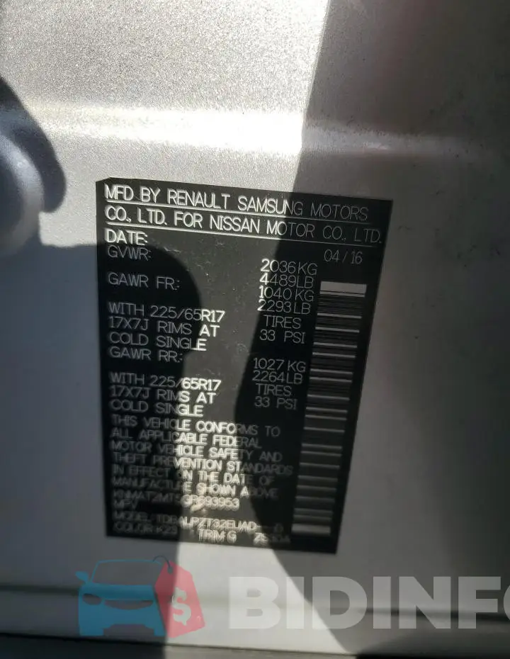 KNMAT2MT5GP693953 Photo# 13