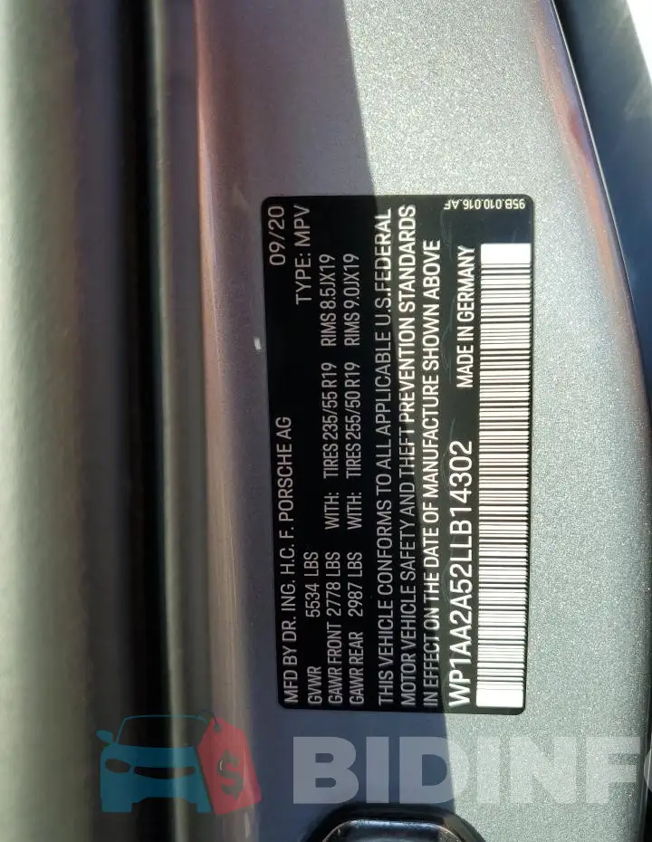 WP1AA2A52LLB14302 Photo# 13