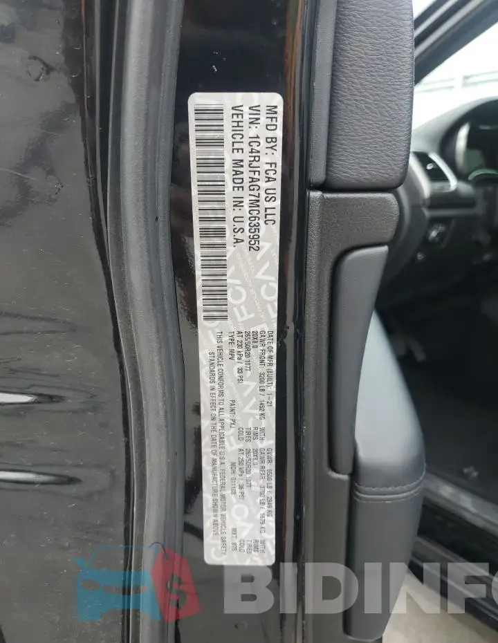 1C4RJFAG7MC635952 Photo# 13