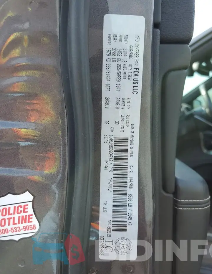1C4RJFBG9GC474314 Photo# 14