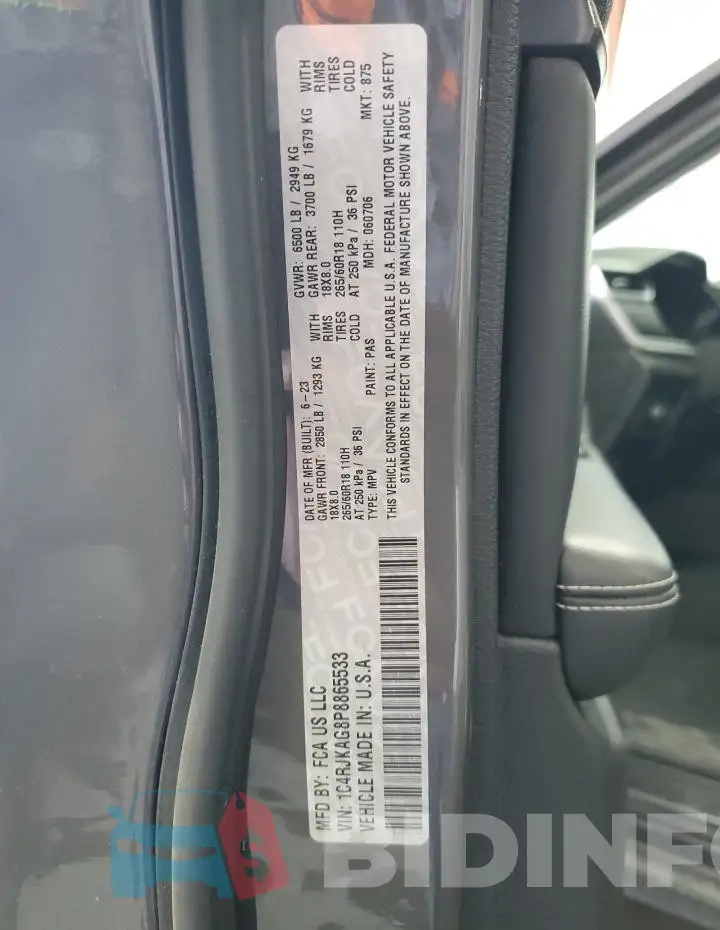 1C4RJKAG8P8865533 Photo# 14