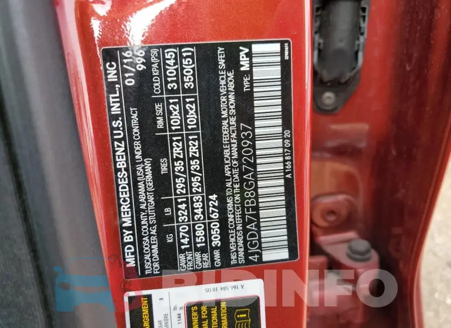 4JGDA7FB8GA720937 Photo# 12
