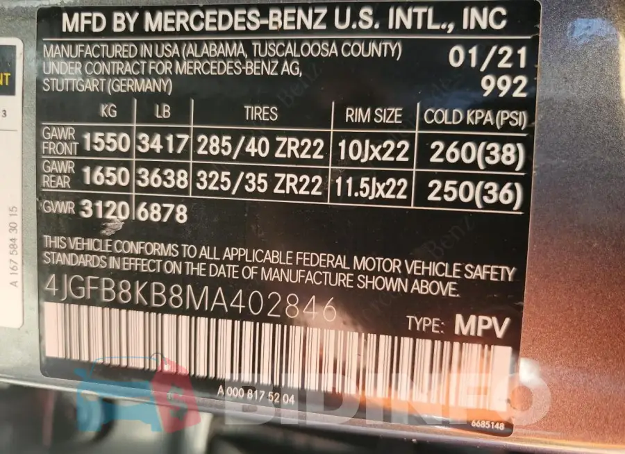 4JGFB8KB8MA402846 Photo# 14