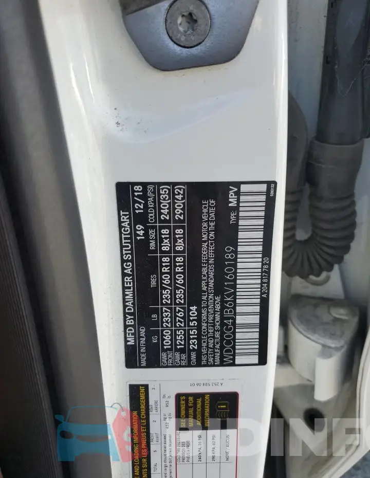 WDC0G4JB6KV160189 Photo# 13