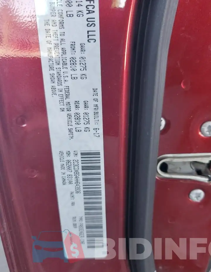 2C3CDXBG4HH643936 Photo# 12