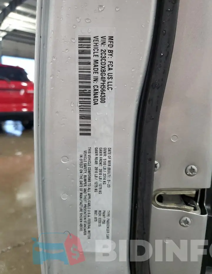 2C3CDXBG4PH564300 Photo# 12
