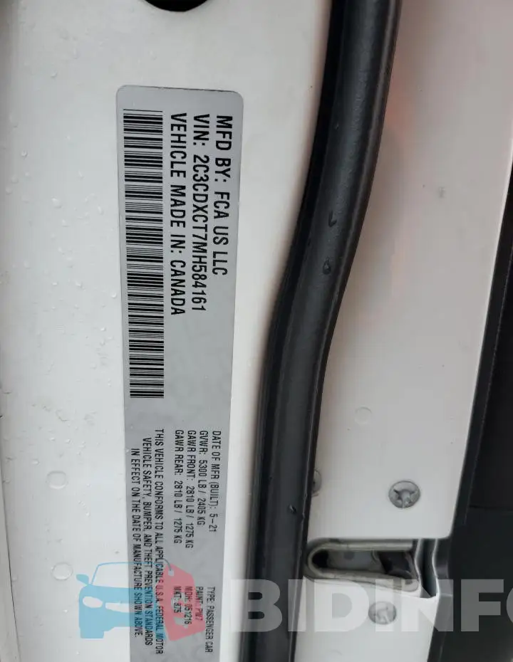 2C3CDXCT7MH584161 Photo# 13