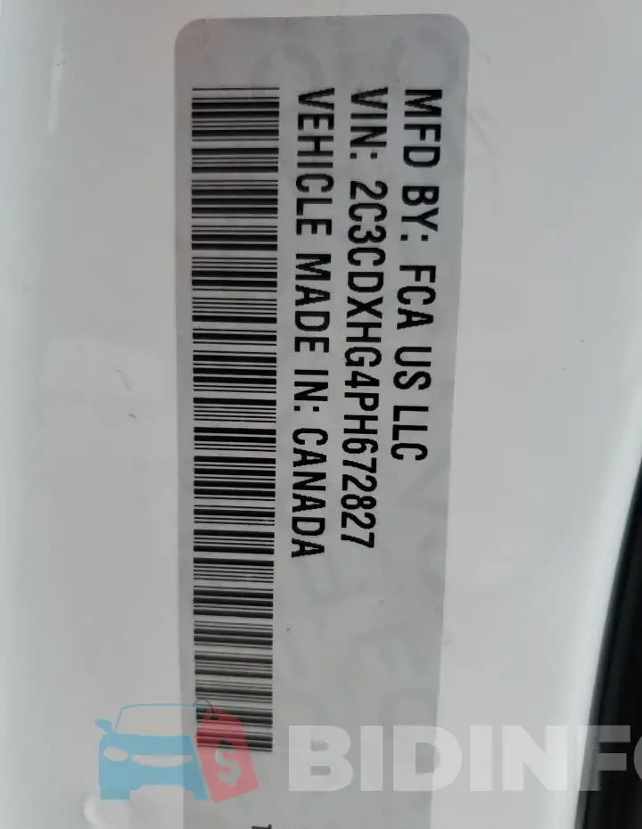 2C3CDXHG4PH672827 Photo# 13