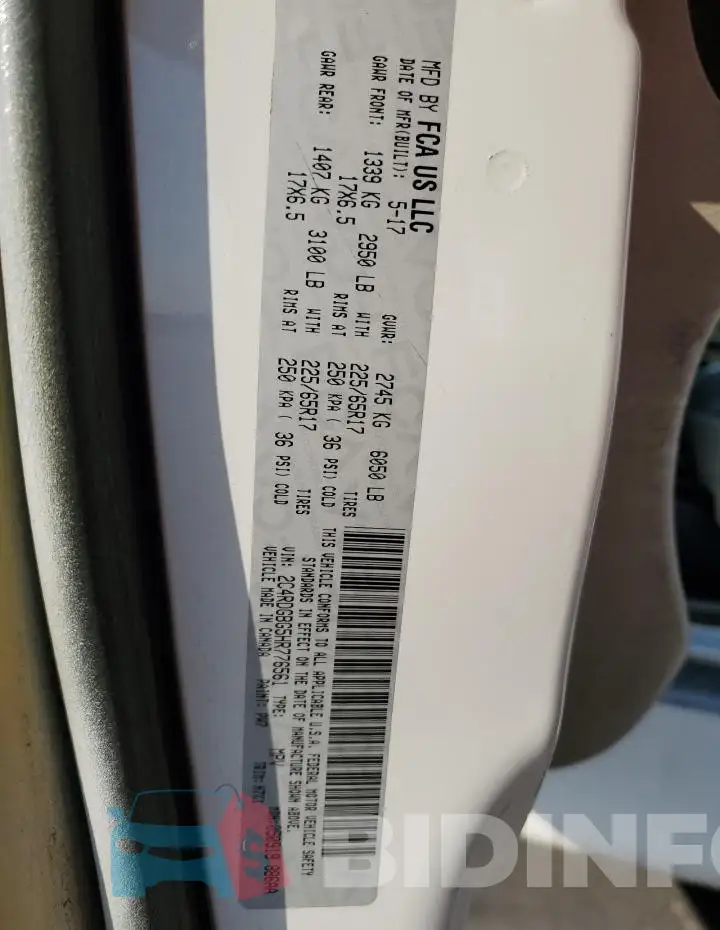 2C4RDGBG5HR776561 Photo# 14