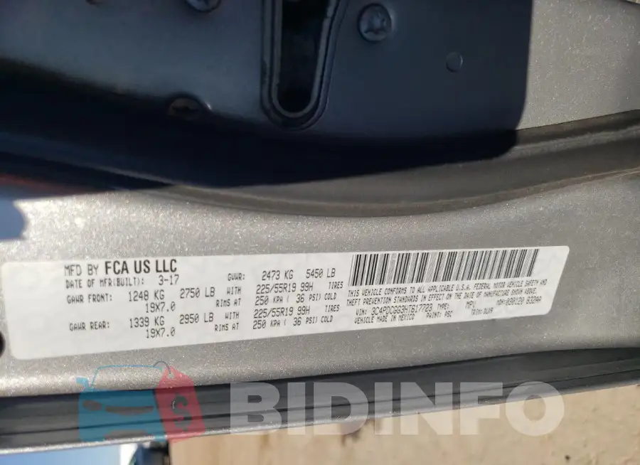 3C4PDCGG3HT617723 Photo# 13