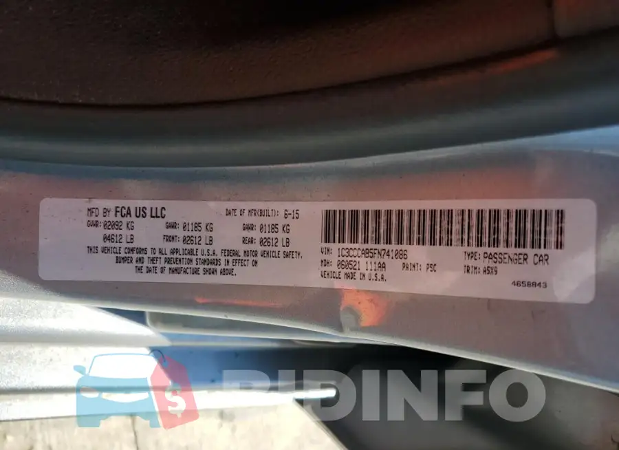 1C3CCCAB5FN741086 Photo# 13