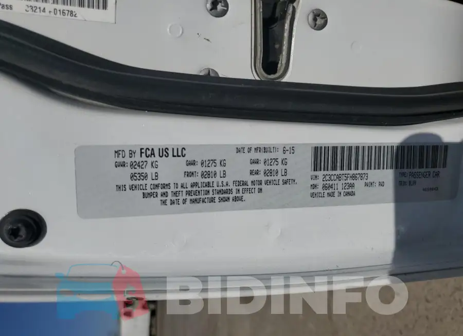 2C3CCABT5FH867873 Photo# 12