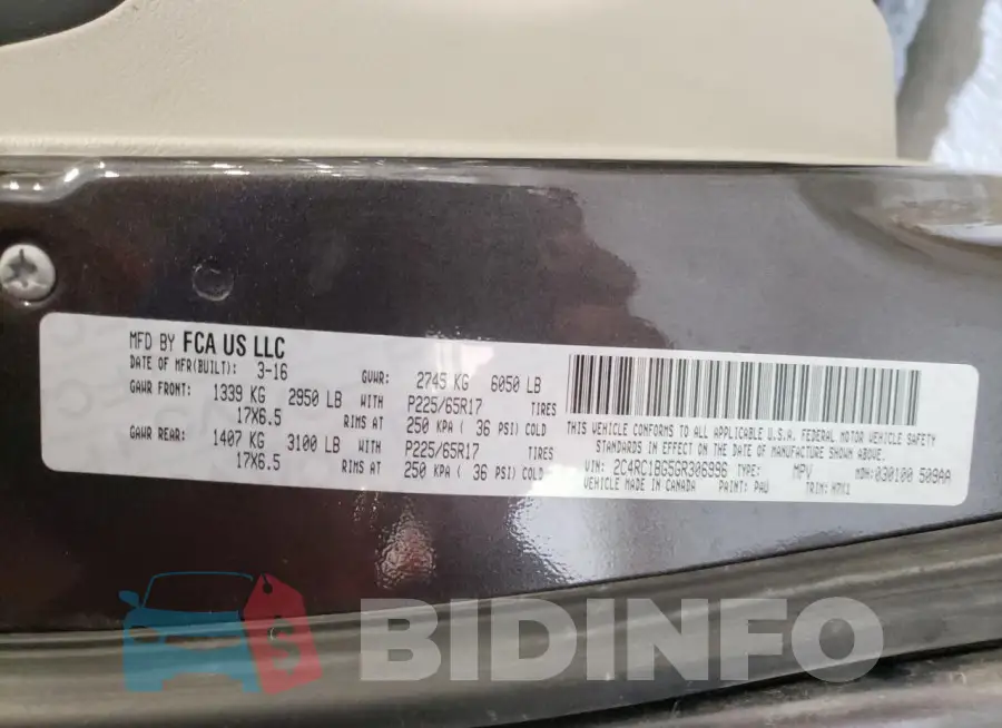 2C4RC1BG5GR306996 Photo# 13