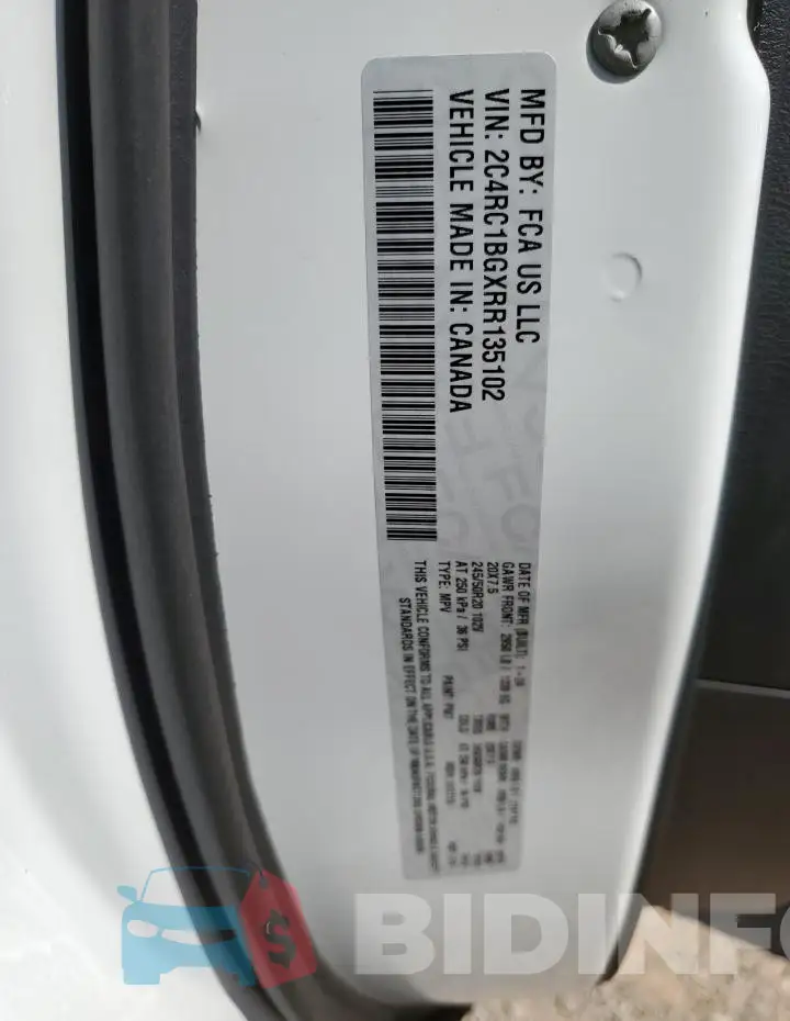 2C4RC1BGXRR135102 Photo# 13