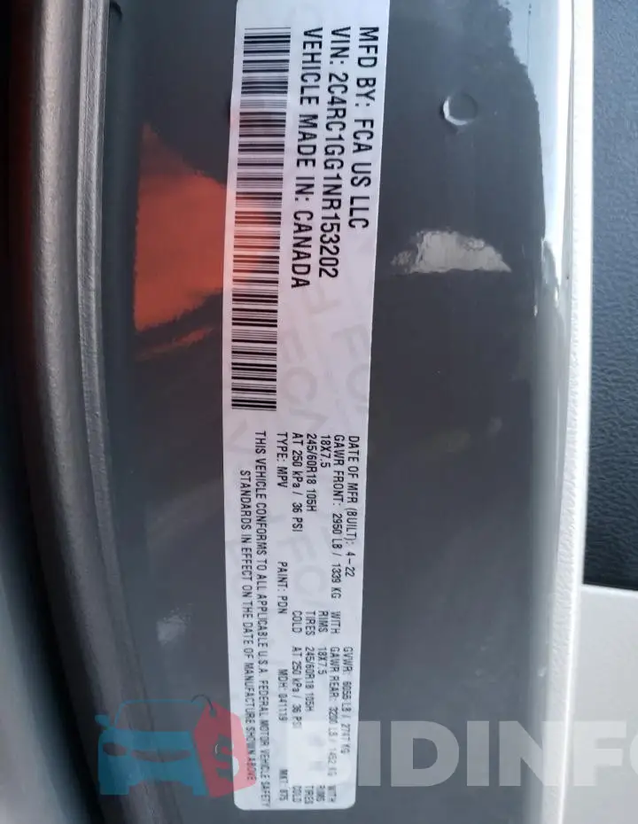2C4RC1GG1NR153202 Photo# 13