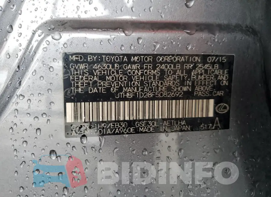 JTHBF1D28F5082692 Photo# 12