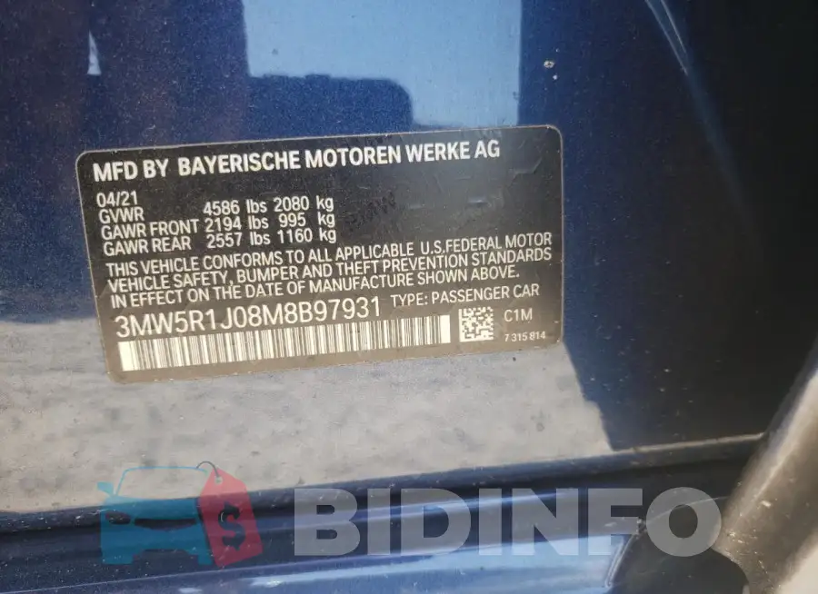 3MW5R1J08M8B97931 Photo# 12