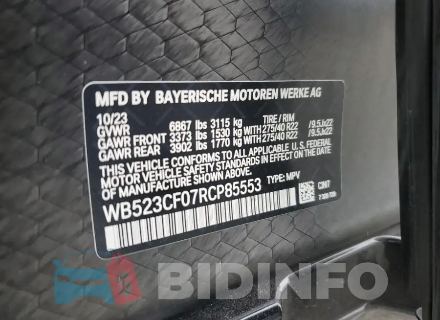 WB523CF07RCP85553 Photo# 13