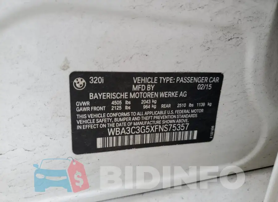 WBA3C3G5XFNS75357 Photo# 12