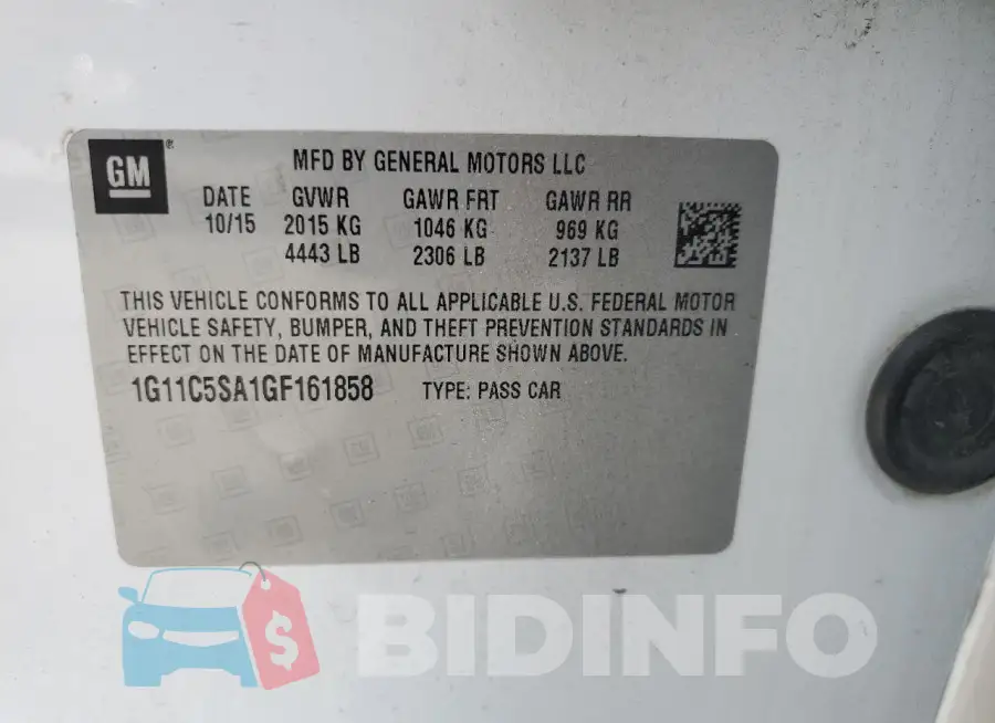 1G11C5SA1GF161858 Photo# 12