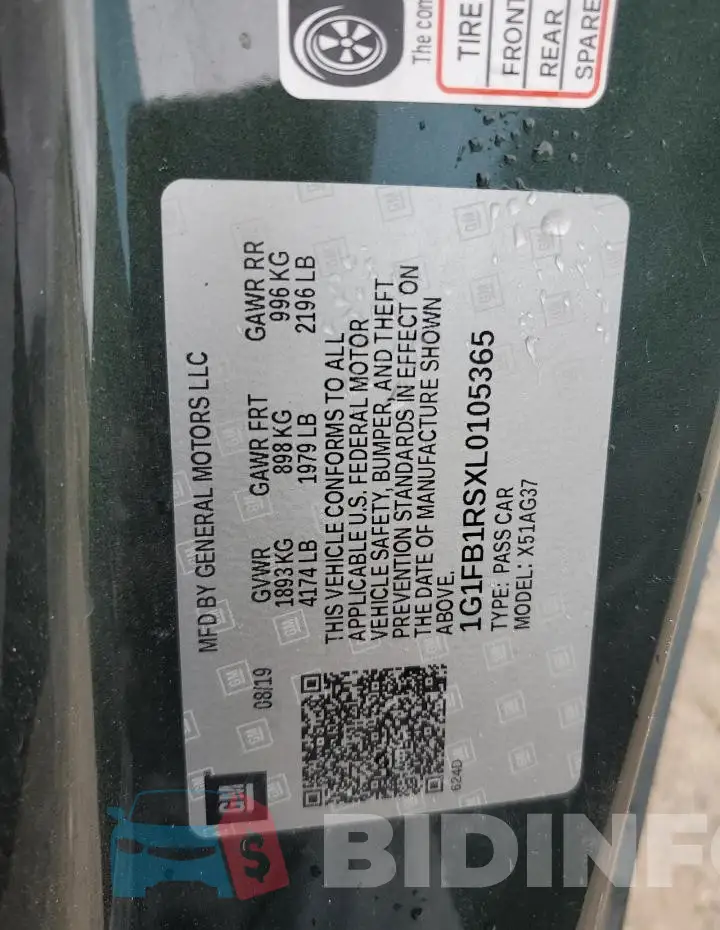 1G1FB1RSXL0105365 Photo# 12