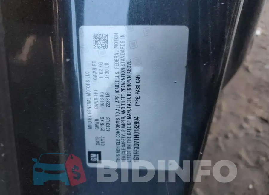 1G1FF3D71H0182894 Photo# 13