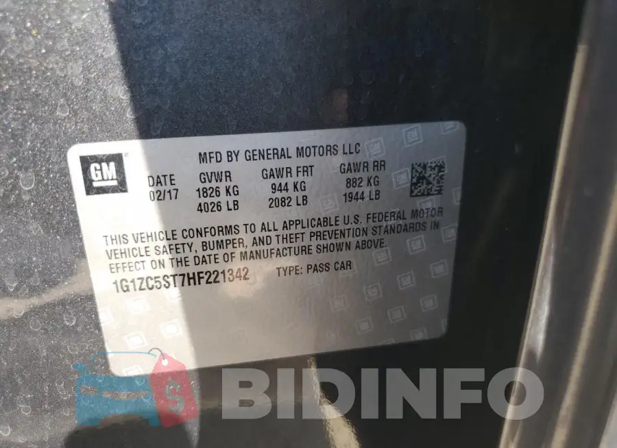 1G1ZC5ST7HF221342 Photo# 12