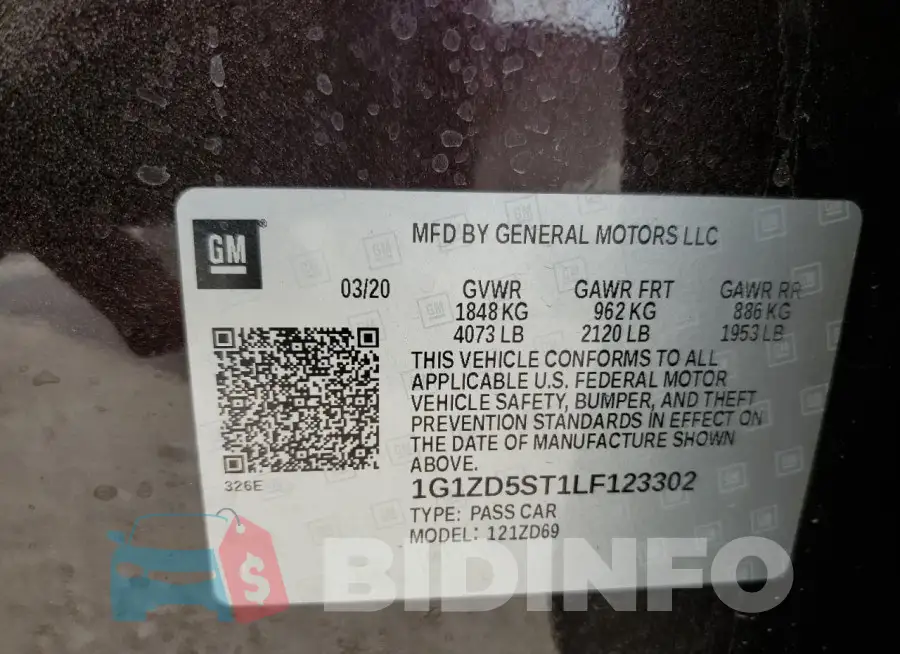 1G1ZD5ST1LF123302 Photo# 12