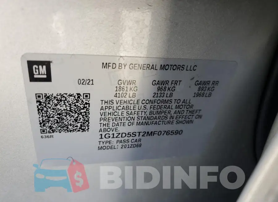 1G1ZD5ST2MF076590 Photo# 12