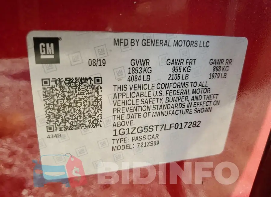 1G1ZG5ST7LF017282 Photo# 12