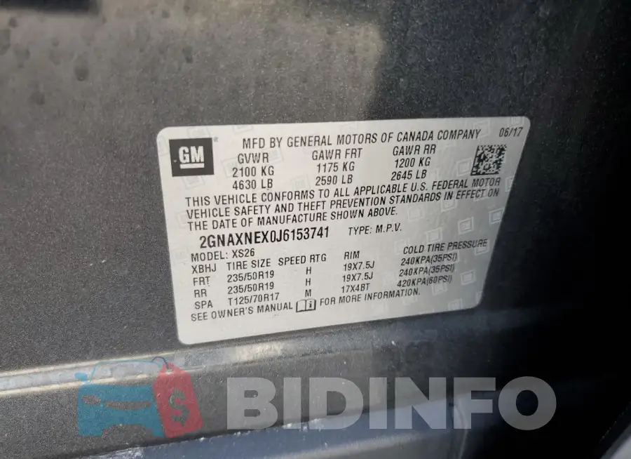2GNAXNEX0J6153741 Photo# 14