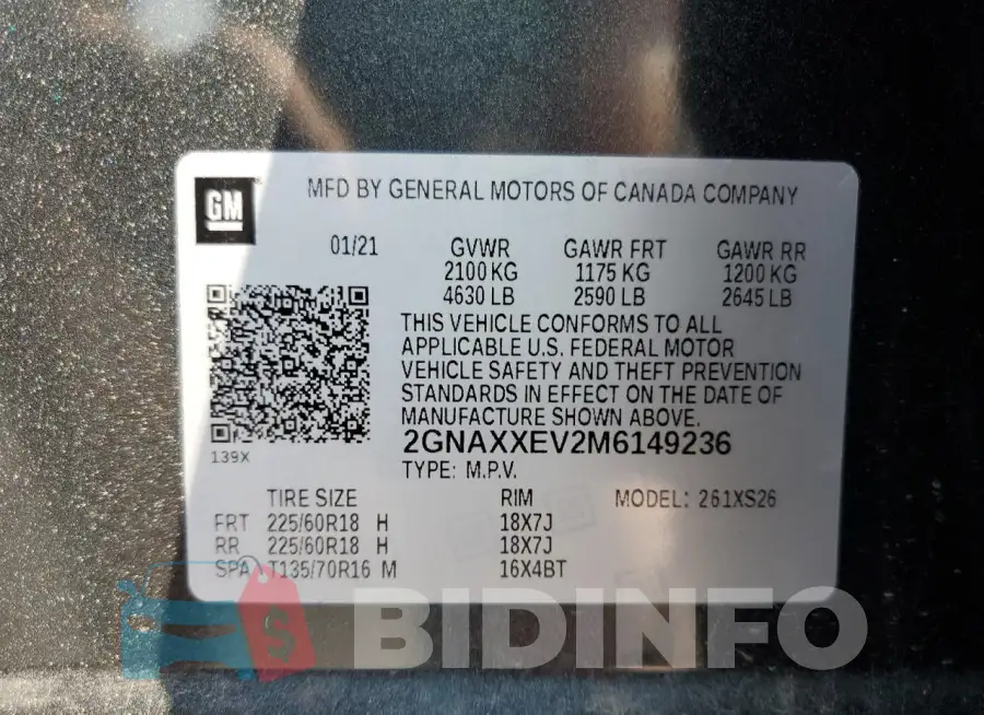 2GNAXXEV2M6149236 Photo# 13